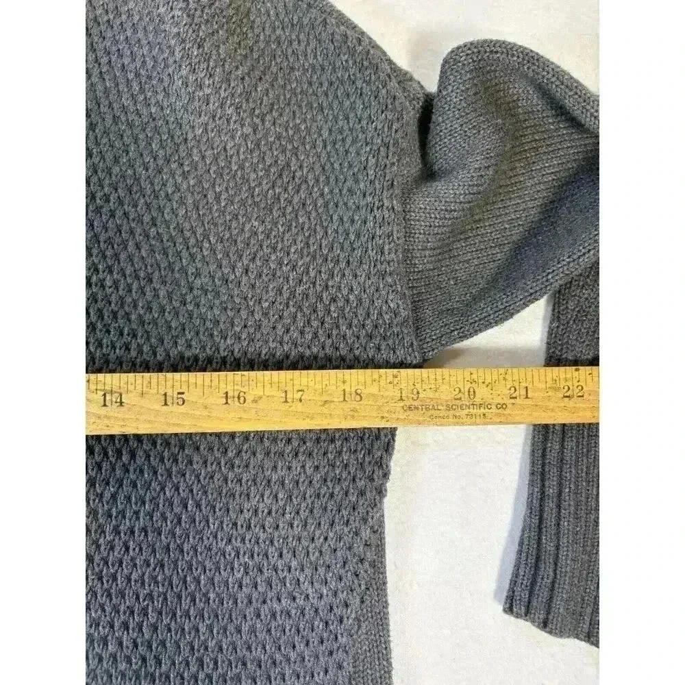 Athleta Breckenridge Women's Chunky Knit Sweater Charcoal Gray Size Medium - Picture 6 of 7